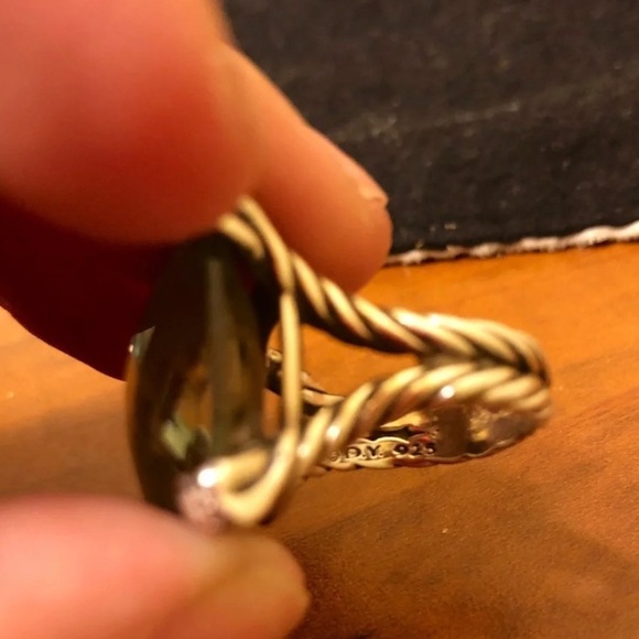 David Yurman Cushion Point Prasiolite Ring - Picture 12 of 16
